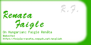 renata faigle business card